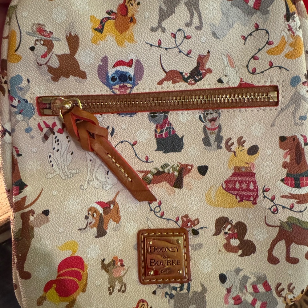 Dooney & Bourke Holiday Dog Print mini backpack NEW WITHOUT TAGS
